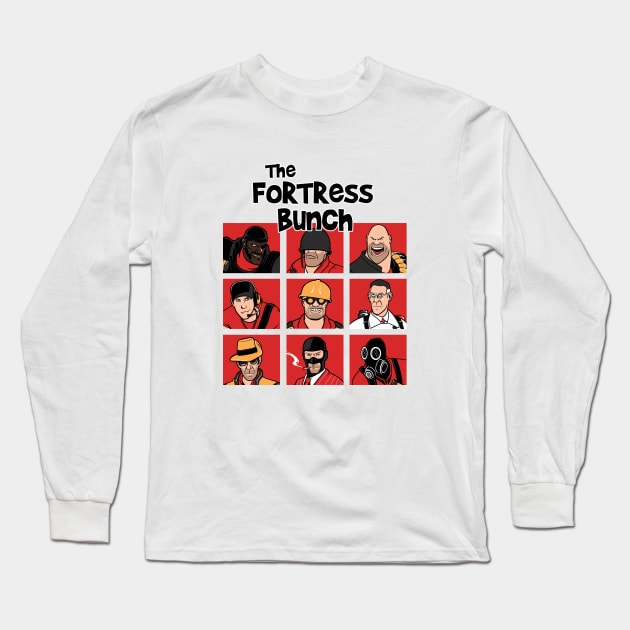 The Fortress Bunch (RED Team) Long Sleeve T-Shirt by spacemonkeydr